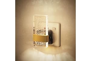 JandCase Night Light Plug in Wall, Plug in Night Light with Dusk-to-Dawn Sensor, Dimmable 0-100LM, Nightlight Kids, 3000K Warm White, Acrylic Bubble Plugin Wall Light for Bedroom Hallway Kitchen