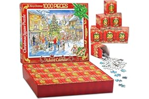 HAPPYKIDSCLUB Advent Calendar 2025 Women, Jigsaw Puzzles Advent Calendar 2025 Adults Toys for Women Men 1000 Piece Jigsaw Puzzle Birthday Gifts for Her Thank You Gifts Friendship Gifts