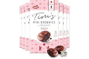 TIMS KANADISCHE BACKWAREN Tim's Mini Brownies 7x 180g I Mini Muffins Original I 9 einzeln verpackte, saftige Cupcakes ohne Konservierungsstoffe I Leckeres Kaffee-Gebäck I Traditionelle kanadische Backwaren Made in Germany