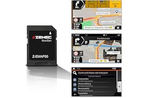 ZENEC Z-EMAP50: Micro SD-Karte mit Navigation für ZENEC Infotainer Z-E2050, Z-E2060, Z-E3150, Z-E6150, europaweite 3-D Karten, TMC