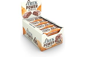 JC's TREK Protein Power Bar Chocolate Orange, Plant Based, Gluten Free, Vegan Snack, 55 g x 16 Bars