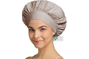 QUPRO® Vegane Seidenhaube zum Schlafen I Rutschfestes Bonnet zum Schutz von Locken & Frisuren - Verhindert Frizz & Haarbruch I Schlafhaube aus veganer Seide - Idealer Haarschutz für die Nacht