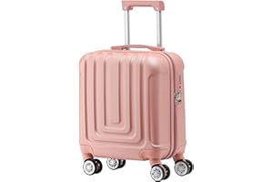 Flight Knight Lekka walizka kabinowa premium z twardą obudową - 8 kół obrotowych - wbudowany zamek TSA i port USB - bagaż zatwierdzony dla ponad 100 linii lotniczych, w tym easyJet, Ryanair i Jet2 - 55 x 35 x 20 cm, Różowe złoto/srebrny, 45x36x20cm, Bagaż podręczny