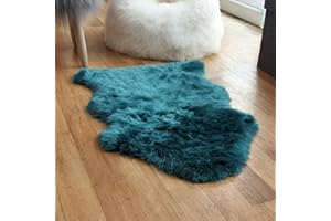 SHEEPSKIN WORLD Arthur Cameron - Genuine Double-Fleece Sheepskin Rug with a Natural Suede Backing - Non-Allergenic, Extra Thick & Dense Wool with a Soft, Fluffy Texture