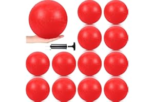 Hiboom 12 Pcs Playground Balls 5 Inch Dodgeball Playground Balls Kick Ball Toddler Ball Outdoor Inflatable Ball with 1 Pcs Hand Pump for Kids and Adults Yoga Exercise Gym Schoolyard