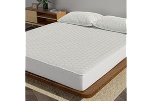SHEET STORY Ackly Bamboo Waterproof Mattress Protector Double - 40cm Deep Mattress Protector - Premium Hypoallergenic Bamboo Fabric Surface - Double Mattress Protector Waterproof - Mattress Protectors Double Size