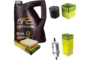 DIEDERICHS Filter Set Inspektionspaket 5 Liter MANNOL Motoröl Extreme 5W-40 API SN/CF MANN-FILTER Luftfilter Ölfilter Kraftstofffilter