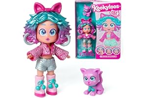 KOOKYLOOS Pet Party KATIE – Katie doll with pet kitten. Includes Katie doll, 1 pet, fashionable outfit and shoes and 1 accessory. 1 doll, 3 different faces!
