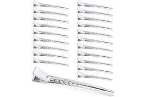 Mbsomnus 4,1 cala długie spinki do włosów stylizacji 20 szt. metalowe klipsy fryzjerskie kaczka dziób wałkowe srebrne