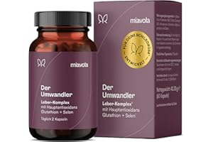 miavola® der Umwandler Schilddrüsen & Leber Komplex mit Mariendistel, Artischocke, Cholin, Glutathion, Selen, NAC + weitere Aminosäuren - 60 Kapseln hochdosiert & vegan