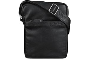 STILORD 'Blake' Borsetta Uomo Tracolla Pelle Borsa Messenger Piccola Elegante Borsello Vintage Borsa Tracolla per Tablet da 8 Pollici Cuoio, Colore:nero