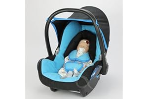OLOBABY Replacement Seat Cover fits Maxi-COSI CabrioFix Group 0+ Infant Carrier Full Set (Turquoise/Black)