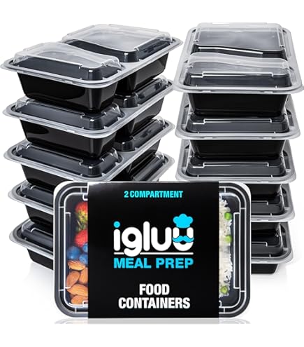 BigDean Herbruikbare meal prep dozen met deksel (10 stuks) - robuuste