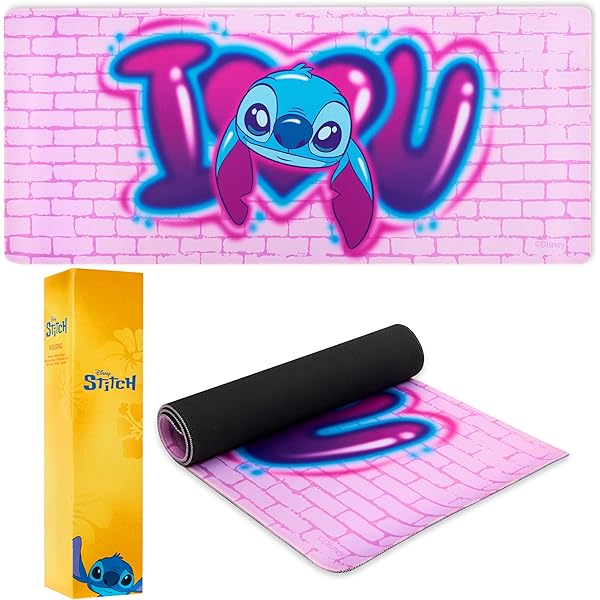 Portachiavi Ufficiale Lilo & Stitch Con Angelo - Portachiavi In Plastica Con Moschettone E Pom Pom - Rosa E Blu - 3
