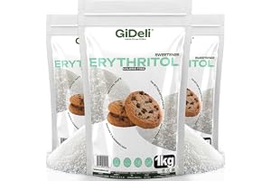 GiDeli Erytritol 3x1kg Hälsosam sockerersättning utan kalorier