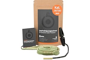 WPW Laufreinigungsschnur für Gewehre als Waffenreinigungsset & Laufreiniger, Kaliber 17/223 / 5,56mm / 243 / 6mm / 264/6,5mm / 270 / 7mm / 7,62mm / 308/30-06 / 8mm / 9mm / 9,3mm / 338/458