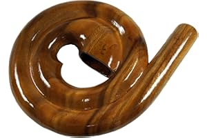 ‎GURU SHOP GURU SHOP Rundes Didgeridoo (Holz) - Modell 4, Braun, 28x30x4,5 cm, Musikinstrumente