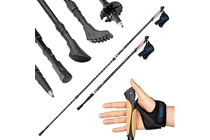 ATTRAC Bastoncini nordic walking con sistema telescopico, anti-shock e »Click & Go« dei guantini - Impugnatura in sughero + PDF workout