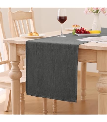 Chemin De Table Imperméable Simurq 30x120cm - Effet Lotus - Bleu - Facile D'entretien