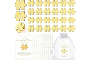 Kklolai Employee Appreciation Gifts Team Puzzle Piece Lapel Pins with Thank You Cards Organza Bags Employee of the Month Badge Brooch Bulk Inspirational Small Gifts for Coworker Staff (15)