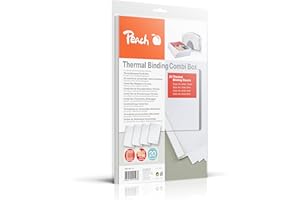 ‎PEACH Peach Thermobindemappen Spar Set A4 - für 15-60 Blätter - 20 Stück assortiert - weiss - inkl. Foto Album Combi Box für 15 Fotoalben für 14-30 Fotos 10x15cm - PBT100-14A