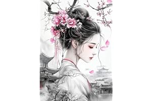 MAXBYE 5D Diamond Painting Kits pour Adulte, Diamond Art Femme Orientale Classique Peinture Diamant Complet Set Débutant, Gemme Point de Croix Artisanat Cristal Mur Maison Decor Cadeaux 30x40 cm