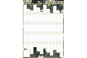 Studio Henki 2024 Wall Planner. A2 Vertical Year Planner - Palm House