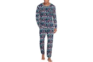 Ekouaer Herrpyjamas, lång pyjamas set, nattkläder, tvådelad | Supermjuk pyjamas för män, med praktiska fickor, elastiska muddar, bekväm passform, lätta vardagskläder