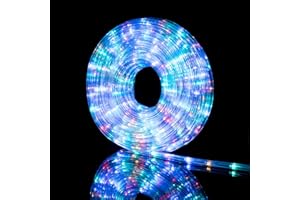 Nataland Tubo Luminoso 20 Metri con 480 Led, Controller 8 Funzioni Con Illuminazione Per Interno Ed Esterno, Perfetto Per Decorare Casa, Giardino, Vetrine e Negozio (Multicolor, 480 Led - 20 Metri)