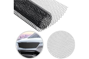 GTLM Aluminum Alloy Automotive Grilles, Universal Metal Mesh Grill Insert Fits for Front Bumper Hood Air Vents Spoiler, SUV Car Accessories (6 * 12mm)