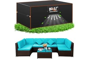 BOLEi Pokrowiec na meble ogrodowe, odporny na warunki zimowe, plandeka okryciowa z otworami wentylacyjnymi, tkanina Oxford 420D, wodoszczelna, odporna na deszcz, wiatroszczelna, pokrowiec ochronny na