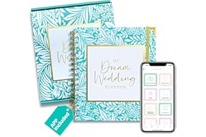 BEST DAY BOOKS Luxury Wedding Planner & Organiser Book – Engagement Gift for Bride | 14-Section Wedding Planning Diary with Guest List, Budget Tracker, Moodboards, Table Planner & Timeline | Keepsake Wedding Journal