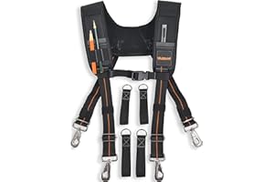 WELKINLAND Tool belt suspenders for men, Nail bag suspenders, Tool bag construction suspenders carpenter