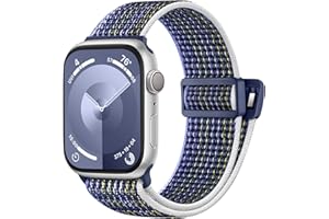 Easuny Pasek Solo Loop, kompatybilny z Apple Watch 45 mm, 44 mm, 42 mm, 40 mm, 38 mm, 41 mm, 49 mm, miękki, pleciony nylonowy pasek, sportowy pasek do Apple Watch SE, iWatch serii 9, 8, 7, 6, 5, 4, 3,