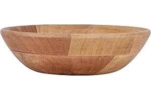 EGLO LIVING Forleyet Decorative Bowl, Natural Bowl for Decorating, Round Wooden Bowl, Decorative Bowl Made of Wood in Natural, Wooden Bowl Diameter 24.5 cm
