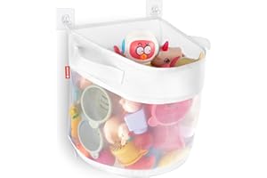 UNEEDE Rangement Jouet Bain, Filet Jouet Bain Bebe, Organiseur de Jouets de Bain avec 4 Crochets Adhésifs, Rangement Jouet Baignoire, Filet Jouet Bain de bébé, Rangement de Jouets de Bain pour bébé
