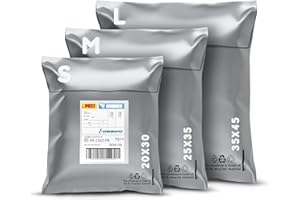 RAGO® Versandtaschen Plastik Warensendung S-10 Stück I M-10 Stück I L-10 Stück +Lieferscheintaschen C6 I Versandbeutel Selbstklebend und Blickdicht I Plastiktüten Verschließbar I Ideal für Vinted