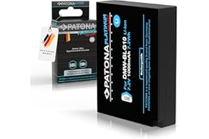 PATONA Platinum DMW-BLG10E DMW-BLG10 Batería 1000mAh Compatible con Panasonic Lumix DC GX9 G110 G100 TZ202 d TZ101 TZ99 TZ91 GF3 GF5 GX7 GX80 LX100 II ZS70 ZS110 Leica C D Lux DMWBLG10 BLG10