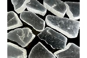 ‎MKÖPKE MKÖPKE Ulexit Rohstein - Ulexit Anschliff Fernsehstein mit Bildleitfähigkeit - TV Stein | 60-80 mm