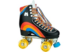 Moxi Rainbow Rider Beginner Quad Roller Skates - Recreational Outdoor High Top Roller Skates in Multiple Colours for All Ages
