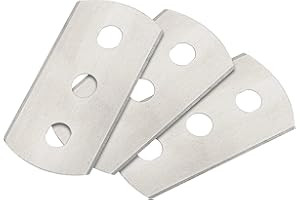 Stanley Rogers Ersatzklingen für Reinigungsschaber, extra scharfe Klingen aus Edelstahl für Herd- und Kochfeldreiniger (Farbe: Silber), Menge: 3 Stück
