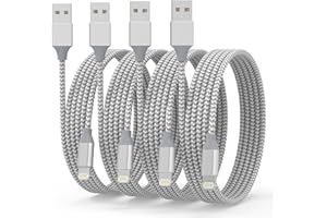 Powerole iPhone Charger Cable, 4Pack 6FT Lightning Cable [MFi Certified] Nylon Braided USB to Lightning iPhone Charger Fast Charging Cable for iPhone 14 13 12 11 Pro Max XS XR X 8 7 6 Plus 5 5s SE