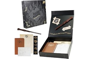 BLUE SKY STUDIOS Harry Potter Marauders Map Stationery Set, Notebook Wand Pen Stickers and Stationery Writing Supplies, Novelty Merchandise and Gift