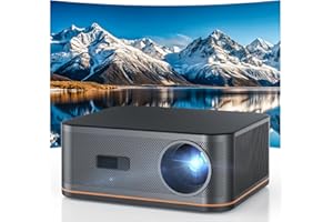 ‎HAPPRUN Tageslicht Beamer 4K [1500ANSI/KI-Autofokus/Trapezkorrektur] 38000 Lumen Full HD Beamer mit WiFi 6 Bluetooth 5.2, HAPPRUN 4K Heimkino Projektor 300" kompatibel mit TV-Stick/PC/PS5 für Heimkino/Outdoor