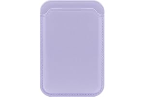 FIDWALL Magsafe Wallet Leder für iPhone 16/15/14/13/12 Pro/Max/Plus/Mini,RFID-Kartenhalter mit Mag-Safe-Magnet(Glyzinie)