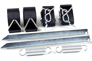 HomeBee Thule Omnistor markis set – stormtält och tält, campingtält, husbilstillbehör, 2 x 35 cm ankare, 2 spännremmar, 2 x fjädrar, 1 x förvaringsväska