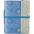 Paper High Handmade Sari Notebook - Mini 8 x 10.5cm - Blue - Unlined Recycled Paper - Pocket Notebook and Diary - Indian Stationery Gift