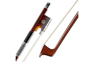 Surveal Master Level Pernambuco - Archetto per violino in legno con bella rana di abalone brillante, misura 4/4 (4/4)