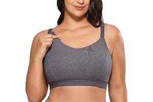 Gratlin Sostén de Lactancia para Mujer, Talla Grande, de algodón, para Dormir, para Lactancia, Deportivo, para Mujer