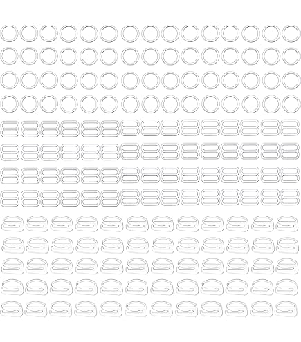 100 Anneaux Réglables En Métal Pour Lingerie - Soutiens-gorge, Bikini, Robes - Blanc